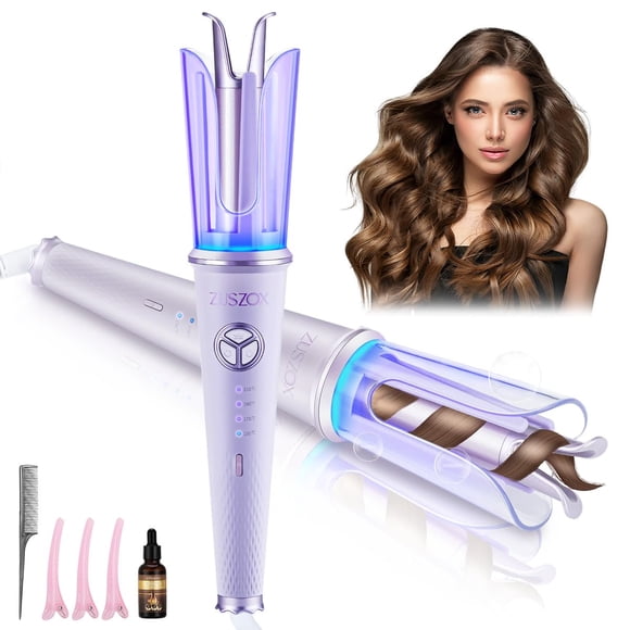 Rizador Automático para Cabello, Rizadora para Cabello de 25 mm, Temperatura Ajustable, Antiescaldaduras, Efecto de Onda Grande, Calentamiento Rápido y Control de Direcci&oac