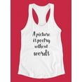 thumbnail image 3 of Photography Quote Design. Tank Women -Image by Shutterstock, Female Large, 3 of 4