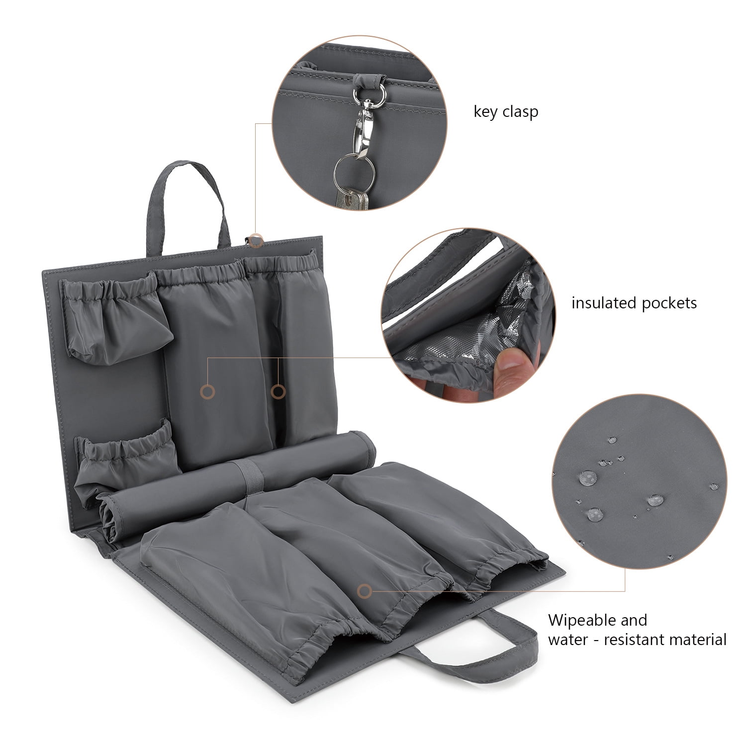 SPEKSEE Tote Bag Organizer Insert - Multi-Pocket Storage for Maternity and Baby Items, Convertible Diaper Bag
