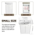 thumbnail image 3 of Noble House 23" Freestanding Bathroom Vanity with Sink, Soft Close Doors, Modern Storage Cabinet for Small Bathroom or Powder Room, Glossy White, 3 of 14