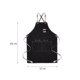 thumbnail image 2 of WEUVEB Delantal De Cocina Negro De Lona Resistente Con Bolsillos Y Ajustables Para Cafetería, 2 of 8