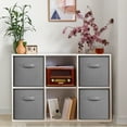 thumbnail image 6 of Sorbus Collapsible Cube Fabric Storage Bins (10.5" x 10.5"), 4 Pack, Modern Gray, 6 of 6