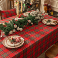 thumbnail image 4 of Softalker Christmas Tablecloth Plaid Tablecloth 60*84 inch Red Buffalo Checkered Table Cloth Rectangular Check Table Cover for Party Decoration, 4 of 8