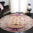 thumbnail image 3 of SAFAVIEH Monaco Elsdon Abstract Area Rug, Ivory/Pink, 5' x 5' Round, 3 of 6