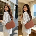 thumbnail image 6 of BUDAO00 Summer Woven Beach Bag Crossbody Bag Purse For Women, Bohemian Shoulder Bag, with Chain Shoulder Strap, Beach Tote for Travel or Daily Use (Brown), 6 of 6