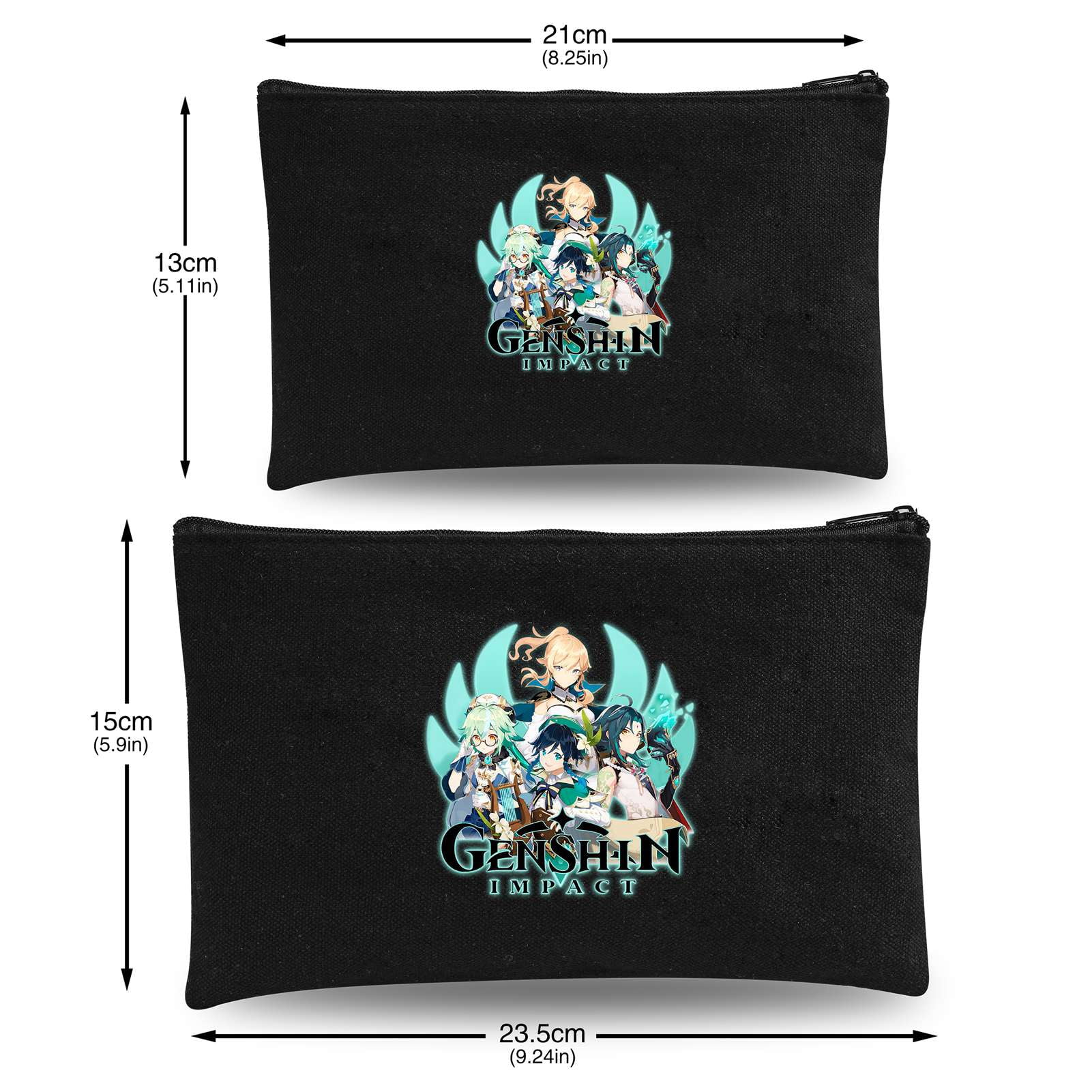 SHIYAO Genshin Impact Canvas Pencil Case Make Up Bag, Anime Lover Gift  Large Capacity Cosmetic Bag for Students Women Girls Boys - Walmart.com