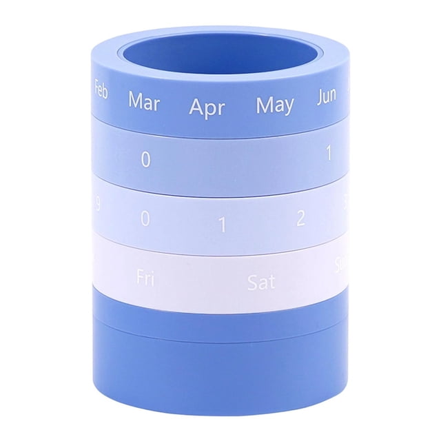 Estuche organizador de escritorio para lápices y bolígrafos con calendario, resistente, para niños y niñas, con capacidad para 40 bolígrafos, ideal Azul