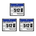 thumbnail image 1 of 3X Carte Mémoire CompactFlash 512 Mo pour Appareil Photo, Machine Publicitaire, Carte d'Ordinateur Industriel, 1 of 7