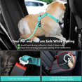 thumbnail image 5 of VavoPaw Dog Vehicle Safety Vest Harness, Adjustable Soft Padded Mesh Car Seat Belt Leash Harness with Travel Strap and Carabiner for Most Cars, Size Large, Lake Blue Flower, 5 of 7