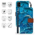 thumbnail image 3 of for Samsung Galaxy A51 5G (NOT FIT Samsung A51) Wallet Case Phone Case Hybrid 2-Tone Wallet Kick stand Card Pocket Pouch Screen Flip Cover (Dolphin), 3 of 4