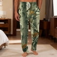 thumbnail image 5 of Havenx Camo Lounge Pants for Men Elastic Long Pajamas Camouflage Print Straight-Fit Bottoms with Pockets Lightweight Breathable Comfort Lounge Sleep Pants,Deep Green 2XL, 5 of 7