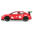 thumbnail image 3 of 2016 Subaru WRX STI Red with "Knuckles" Graphics "Sonic the Hedgehog" (1991) Video Game "Hollywood Rides" Series 1/32 Diecast Model Car by Jada, 3 of 5