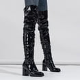 thumbnail image 4 of Ketyyh-chn99 Women'S Over The Knee High Boots Long Boots Winter Shoes Thigh High Boots for Women Over The Knee Heel Pointed Toe Long Boots Black,6.5, 4 of 5