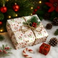 thumbnail image 3 of Papillon Christmas Wrapping Paper Rolls, Papillon Holiday Gift Wrapping Paper Merry Christmas, 3 of 7
