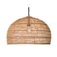 thumbnail image 4 of KOUBOO 1050100 Open Weave Cane Rib Dome Hanging Ceiling Lamp, One Size, Wheat, 4 of 4