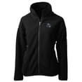 thumbnail image 2 of Women's Cutter & Buck  Black New York Giants Helmet Logo Cascade Eco Sherpa Full-Zip Fleece Jacket, 2 of 3