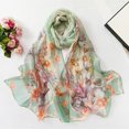 thumbnail image 3 of Clearance! Lisingtool Scarf for Women Scarfs for Women Lightweight Print Floral Pattern Scarf Shawl Fashion Scarves Sunscreen Shawls and Wraps for Spring Mint Green Promotion Sale, 3 of 3