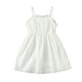 thumbnail image 1 of Robe en Dentelle Florale Sans Manches Couleur Unie Bretelles Spaghetti Robe TuTu Blanche Robe de Princesse, 1 of 10