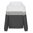 thumbnail image 5 of Jinhomg Fall Winter Casual Sweatshirts for Women 2024 Fashion Color Block Hoodies Casual Cozy Long Sleeve Kangaroo Pocket Sweatshirt with Drawstring 90% off Clearance Sale Black XL, 5 of 6