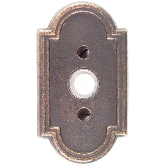 Emtek 2411 4-1/2" Height #11 Style Bronze Lighted Doorbell Rosette From The Lost Wax Cast