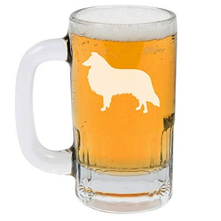 

12oz Beer Mug Stein Glass Collie