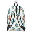 thumbnail image 3 of Robot and Arms Cream Pattern Backpack for School, Cute School Bag with Adjustable Shoulder Straps and Padded Back, 15.7"x11.8"x5.5", 3 of 5