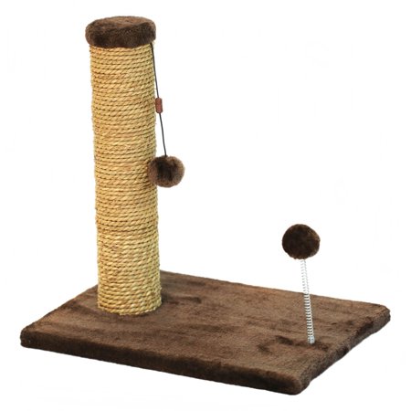 Cat Craft 15  Sea Grass Scratching Post (Dark Chocolate Fur 12x16 Base)