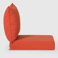 thumbnail image 5 of WestinTrends Solace Water Resistant Outdoor 2-Piece Deep Set Patio Seat Back Chair Cushions, 25 x 25, Orange, 5 of 10