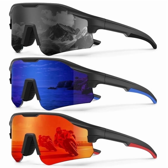 KALIYADI Polarized Sports Sunglasses for Men Cycling Sun Glasses Running Fishing UV400 Protection