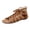 Brown, variant on Lace up Gladiator Sandals for Women Suede Strappy Flat Ankle Boots with Back Zipper Open Toe Cut out Daily Casual Shoes Black Size 6.5