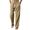 Khaki, variant on Mens Cotton Linen Pants Loose Straight Pants Elastic Waist Drawstring Pants Stylish Gym Trousers with Pockets,White M