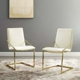 thumbnail image 7 of Pitch Dining Armchair Performance Velvet Set of 2 Gold Ivory, 7 of 7