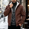 thumbnail image 5 of Enjoytime Fall Winter Hoodies for Men Long Sleeve Zip Up Jacket Fleece Lined Warm Soft Oversized Sweatshirt with Pocket, 5 of 8