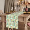 thumbnail image 6 of Boho Teal Green Flower Cotton Linen Table Runner for Dining Kitchen, Spring Watercolor Paisley Floral Leaf Wedding Outdoor Party Tablerunners, Dresser Scarf Coffee Tablecloth Runners 13x72 Inches, 6 of 8