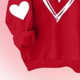 thumbnail image 4 of Chandail à Capuchon Doublé en Molleton pour Enfants à Manches Longues, Chandail Décontracté à Col Rond avec Imprimé, Coupe Ample pour la Chaleur, Rouge pour la Saint-Valentin, pour Garçons et Filles de 1 à 13 Ans, 4 of 5
