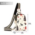 thumbnail image 2 of FORMRS Womens Crossbody Sling Bag Travel Daypack Shoulder Chest Backpack, Christmas Forest, 2 of 7