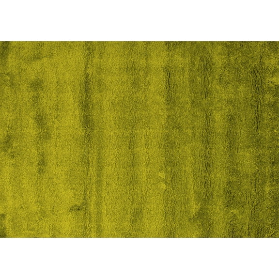 Ahgly Company Machine Washable Indoor Rectangle Abstract Yellow Contemporary Area Rugs, 5' x 7'