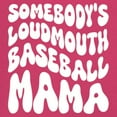 thumbnail image 3 of Somebody's Loudmouth Baseball Mama Women's V-Neck T-shirt Proud Mom Cheer Support Game Day Funny Sports Vintage Retro Tee, 3 of 7