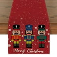 thumbnail image 1 of Christmas Table Runner  Tree Snowman Home Kitchen Dining Table Decoration Noel Gift Linen Tablecloth, 1 of 4