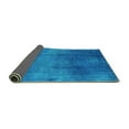 thumbnail image 2 of Ahgly Company Indoor Round Oriental Turquoise Blue Industrial Area Rugs, 8' Round, 2 of 4
