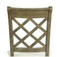 thumbnail image 5 of Karsen Beige Linen & Rustic Oak Finish Side Chair Set of 2 - Padded Seat, Button Tufted, Hardwood Legs, 23"W x 19"D x 39"H, 220lb Capacity, Perfect for Living Room & Dining Room, 5 of 7