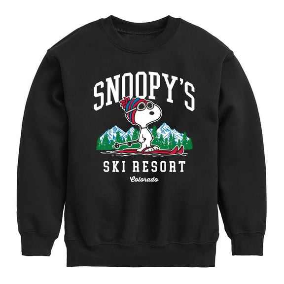 Peanuts - Snoopy's Ski Resort - Toddler And Youth Crewneck Fleece Sweatshirt