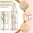 thumbnail image 4 of 10 Sets Transparent Plastic Gift Box 2.8x2.8x8.3 Inch Clear PVC Plastic Favor Box Rectangle Candy Box with Golden Borders and Cord, 4 of 6