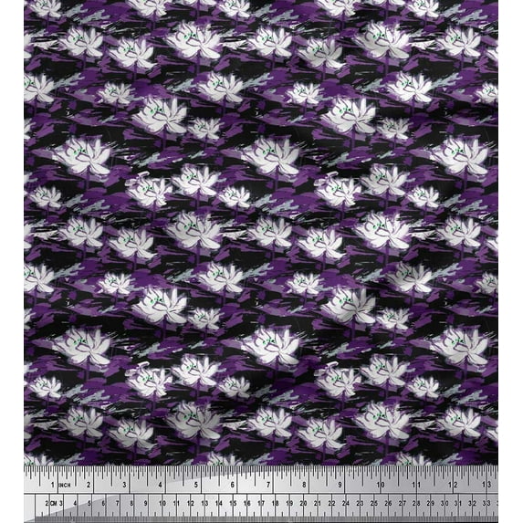 Soimoi Cotton Voile Fabric Floral Shirting Print Fabric by Yard 56 Inch Wide
