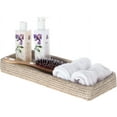 thumbnail image 5 of Kouboo La Jolla Elongated Rattan Vanity Tray Wicker Storage For Paper, Hand Towel Bathroom Vanity Organizer Countertop, White Wash, 5 of 11