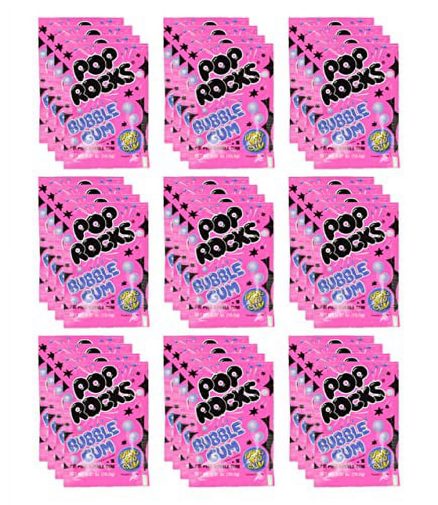Pop Rocks Bubble Gum Bulk (0.33oz) - 72 Pack of Bubblegum Flavored Poprocks - Retro Crackling Rock Candy - By Dr. Plenty