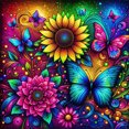 thumbnail image 1 of 5D DIY Taladro Diamante Pintura Mariposa Kit Del Arte 30x30cm, 1 of 9