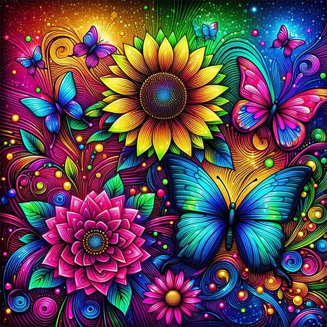 5D DIY Taladro Diamante Pintura Mariposa Kit Del Arte 30x30cm
