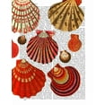 thumbnail image 2 of Fab Funky 12x14 Gold Ornate Wood Framed with Double Matting Museum Art Print Titled - Red Clam Shells, 2 of 4