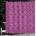 thumbnail image 4 of Ambesonne Abstract Shower Curtain, Victorian Damask Classical, 69"Wx84"L, Dark Magenta Pink, 4 of 5